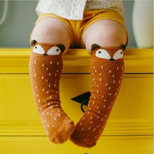 Load image into Gallery viewer, 1 Pair Unisex Lovely Cute Cartoon Fox Kids baby Socks Knee Girl Boy Baby Toddler Socks animal infant Soft Cotton socks 0-3 Y