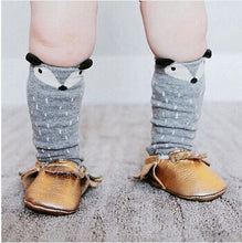 Load image into Gallery viewer, 1 Pair Unisex Lovely Cute Cartoon Fox Kids baby Socks Knee Girl Boy Baby Toddler Socks animal infant Soft Cotton socks 0-3 Y