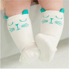 Load image into Gallery viewer, 1 Pair Unisex Lovely Cute Cartoon Fox Kids baby Socks Knee Girl Boy Baby Toddler Socks animal infant Soft Cotton socks 0-3 Y