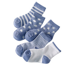 Load image into Gallery viewer, 5 Pair=10PCS/lot Baby Socks Neonatal Summer Mesh Cotton Polka dots plain stripes Kids Girls Boys Children Socks For 1-10 Year