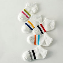 Load image into Gallery viewer, 5 Pair=10PCS/lot Baby Socks Neonatal Summer Mesh Cotton Polka dots plain stripes Kids Girls Boys Children Socks For 1-10 Year