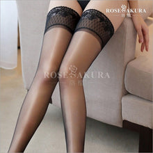 Load image into Gallery viewer, Womens Lace Top Silicone Stay Up shine thigh high socks ,knee high socks,oil flashing Pantyhose overal medias lingerie