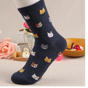 Spring New sock High Quality Animal cartoon cat lovely for women cotton socks