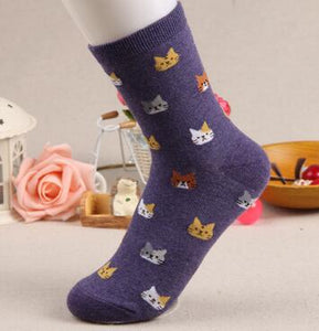 Spring New sock High Quality Animal cartoon cat lovely for women cotton socks