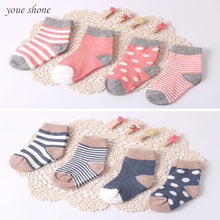 Load image into Gallery viewer, ( 8 pieces/lot=4pair )95% cotton baby socks set spring/autumn winter newborn infant toddler floor No bone for 0-3y promoted!!!