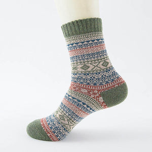 LNRRABC Winter Thick Warm Stripe Wool Socks Casual Calcetines Hombre Sock Business Male Socks