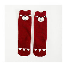 Load image into Gallery viewer, 1 Pair Unisex Lovely Cute Cartoon Fox Kids baby Socks Knee Girl Boy Baby Toddler Socks animal infant Soft Cotton socks 0-3 Y