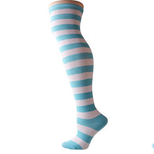 Load image into Gallery viewer, Women Striped Thigh High Stockings Over Knee Socks Warm Long Socks Compression Stocking Christmas Socks medias Winter Autumn