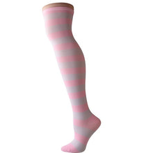 Load image into Gallery viewer, Women Striped Thigh High Stockings Over Knee Socks Warm Long Socks Compression Stocking Christmas Socks medias Winter Autumn