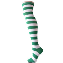 Load image into Gallery viewer, Women Striped Thigh High Stockings Over Knee Socks Warm Long Socks Compression Stocking Christmas Socks medias Winter Autumn