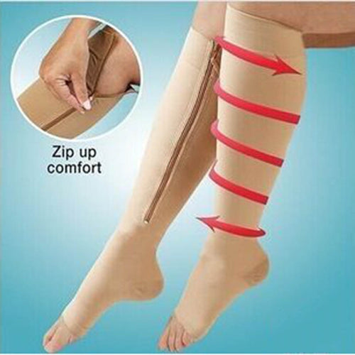 Compression socks Zipper Women's Slim Sleeping Beauty Leg Shapper Compression Burn Fat Zipper Socks Prevent varicose veins socks