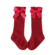Load image into Gallery viewer, New Kids Socks Toddlers Girls Big Bow Knee High Long Soft Cotton Lace baby Socks Kids kniekousen meisje#YY