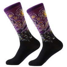 Load image into Gallery viewer, MYORED 1 pair Dropshipping men women socks cotton starry night art world famous oil painting socks unisex funny novelty socks