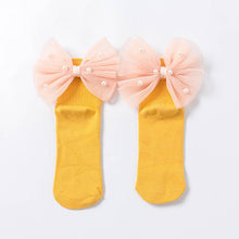 Load image into Gallery viewer, New Baby Girls Socks With Bows Toddlers Infants Cotton Ankle Socks Beading Baby Girls Princess Sock Cute Children Socks