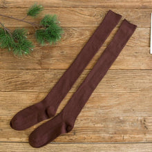 Load image into Gallery viewer, 1 Pair Women Girl Over Knee High Socks Spring Autumn Winter Warm Knit Soft Thigh High Long Socks solid color loose socks