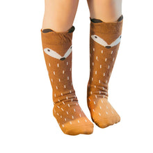 Load image into Gallery viewer, 1 Pair Unisex Lovely Cute Cartoon Fox Kids baby Socks Knee Girl Boy Baby Toddler Socks animal infant Soft Cotton long socks 0-3Y