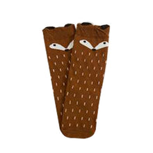 Load image into Gallery viewer, 1 Pair Unisex Lovely Cute Cartoon Fox Kids baby Socks Knee Girl Boy Baby Toddler Socks animal infant Soft Cotton long socks 0-3Y