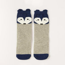 Load image into Gallery viewer, 1 Pair Unisex Lovely Cute Cartoon Fox Kids baby Socks Knee Girl Boy Baby Toddler Socks animal infant Soft Cotton long socks 0-3Y