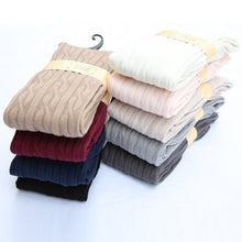 Load image into Gallery viewer, 2018 Woman Lady\'s Wool Braid Over Knee Socks Thigh Highs Hose Stockings Twist Warm Winter