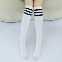 Load image into Gallery viewer, Kids Knee High Socks Girls Boys Football Stripes Cotton Sports School White Socks Skate Children Baby Long Tube Leg Warm