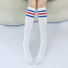 Load image into Gallery viewer, Kids Knee High Socks Girls Boys Football Stripes Cotton Sports School White Socks Skate Children Baby Long Tube Leg Warm