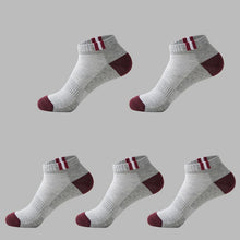 Load image into Gallery viewer, 5 Pairs Mens Autumn Summer Socks Classic Patchwork Mesh Breathable Cotton Men Short Sock High Quality Deodorant Male Socks Meias
