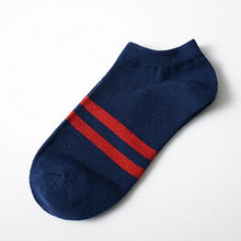 Load image into Gallery viewer, 10pcs=5pairs Men's Socks Cotton Stripe Boat Socks All Seasons Spring Autumn Male Casual Harajuku Breathable Men Ankle Sock Meias