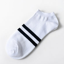 Load image into Gallery viewer, 10pcs=5pairs Men&#39;s Socks Cotton Stripe Boat Socks All Seasons Spring Autumn Male Casual Harajuku Breathable Men Ankle Sock Meias