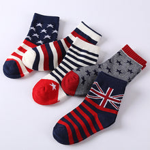 Load image into Gallery viewer, Baby Boy Socks 5 Pairs Children Autumn Winter Cartoon Socks for Girls Kids for Girls To School Sport Baby Girl Clothes Striped