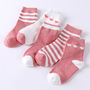 Baby Boy Socks 5 Pairs Children Autumn Winter Cartoon Socks for Girls Kids for Girls To School Sport Baby Girl Clothes Striped