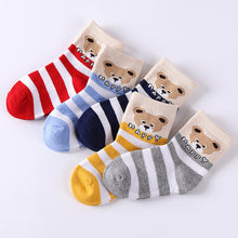 Load image into Gallery viewer, Baby Boy Socks 5 Pairs Children Autumn Winter Cartoon Socks for Girls Kids for Girls To School Sport Baby Girl Clothes Striped