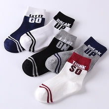 Load image into Gallery viewer, Baby Boy Socks 5 Pairs Children Autumn Winter Cartoon Socks for Girls Kids for Girls To School Sport Baby Girl Clothes Striped