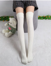 Load image into Gallery viewer, Women Winter Thicken Warm Cotton Stockings Fashion Thigh High Over The Knee Socks For Female Solid Color Long Sock High Quality
