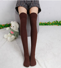 Load image into Gallery viewer, Women Winter Thicken Warm Cotton Stockings Fashion Thigh High Over The Knee Socks For Female Solid Color Long Sock High Quality