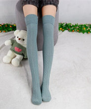 Load image into Gallery viewer, Women Winter Thicken Warm Cotton Stockings Fashion Thigh High Over The Knee Socks For Female Solid Color Long Sock High Quality