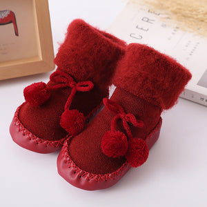 winter baby socks Boy Girl Socks chaussette enfant Cotton baby leg warmers Children Floor Socks Anti-Slip Baby Step Socks