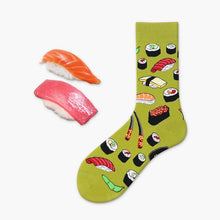 Load image into Gallery viewer, Avocado Sushi Omelette Burger Apple Plant Fruit Food Socks Short Funny Cotton Socks Women Winter Men Unisex Happy Socks Female