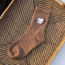 Load image into Gallery viewer, Warm Harajuku Cute Embroidery Animal Funny Socks Women Kawaii Japanese Skarpetki Socks Novelty Cotton Calcetines Mujer Sokken