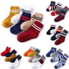 Load image into Gallery viewer, Baby Boy Socks 5 Pairs Children Autumn Winter Cartoon Socks for Girls Kids for Girls To School Sport Baby Girl Clothes Striped