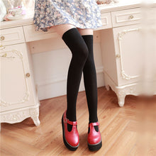 Load image into Gallery viewer, High Knee Socks Women's Thigh High White Black Stockings Black Over Knee Stockings for School Girls Ladies Long Stocking 2color