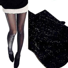 Load image into Gallery viewer, women fashion shiny over knee long Stocking glitter glossy high tights stockings Sexy Women Stocking Shiny plaid knee Pantyhose