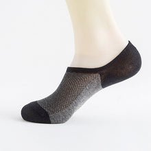Load image into Gallery viewer, 5 Pairs New Fashion Bamboo Fibre Non-slip Silicone Invisible Boat Compression Socks Male Ankle Sock Men Meias Cotton Socks Hot