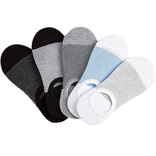Load image into Gallery viewer, 5 Pairs New Fashion Bamboo Fibre Non-slip Silicone Invisible Boat Compression Socks Male Ankle Sock Men Meias Cotton Socks Hot