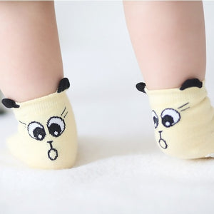 New Arrival Newborn Socks Cartoon 100% Cotton Baby Socks No-slip Infant Cotton Socks