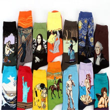 Load image into Gallery viewer, Autumn Winter NEW 3D Retro Personality Art Socks Unisex Women Men Funny Novelty Starry Night Vintage Socks Oil Happy Socks HOT