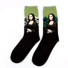 Load image into Gallery viewer, Autumn Winter NEW 3D Retro Personality Art Socks Unisex Women Men Funny Novelty Starry Night Vintage Socks Oil Happy Socks HOT