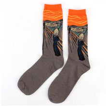 Load image into Gallery viewer, Autumn Winter NEW 3D Retro Personality Art Socks Unisex Women Men Funny Novelty Starry Night Vintage Socks Oil Happy Socks HOT