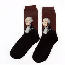 Load image into Gallery viewer, Autumn Winter NEW 3D Retro Personality Art Socks Unisex Women Men Funny Novelty Starry Night Vintage Socks Oil Happy Socks HOT