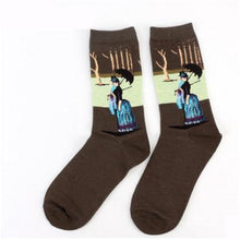 Load image into Gallery viewer, Autumn Winter NEW 3D Retro Personality Art Socks Unisex Women Men Funny Novelty Starry Night Vintage Socks Oil Happy Socks HOT