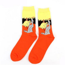 Load image into Gallery viewer, Autumn Winter NEW 3D Retro Personality Art Socks Unisex Women Men Funny Novelty Starry Night Vintage Socks Oil Happy Socks HOT